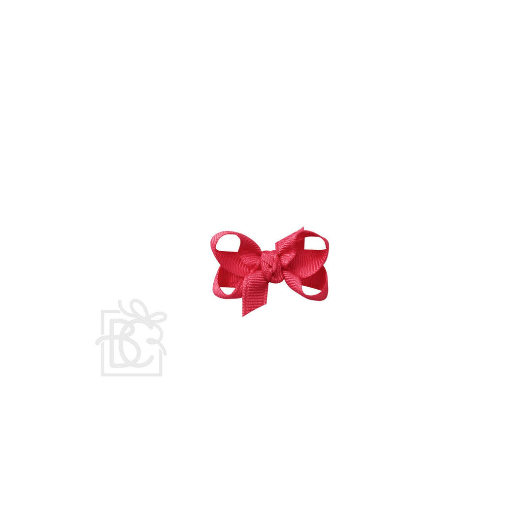 Beyond Creations, LLC - SIGNATURE GROSGRAIN BOW ON CLIP: 4.5" Large - 1.5" Ribbon on Alligator Clip / WHITE