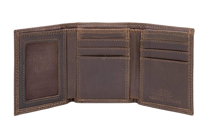 Zep-Pro - Alabama Crimson Tide Men's Collegiate Trifold Leather Wallet: ELEP Crazyhorse