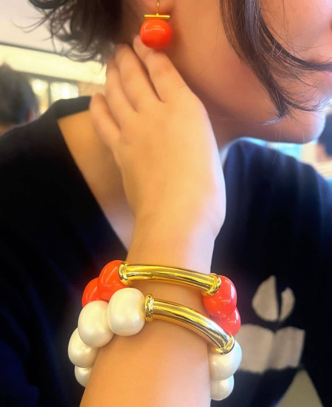 CC & Co by Catherine Canino - Classic Pebble Pearl Bracelet: White