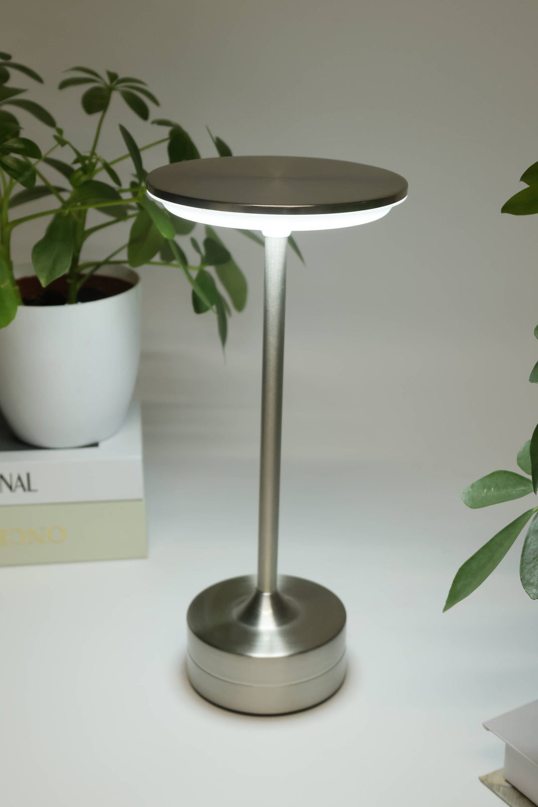 LAX Gadgets - LED Table Lamp – Touch Control, Dimmable, Rechargeable: Gold