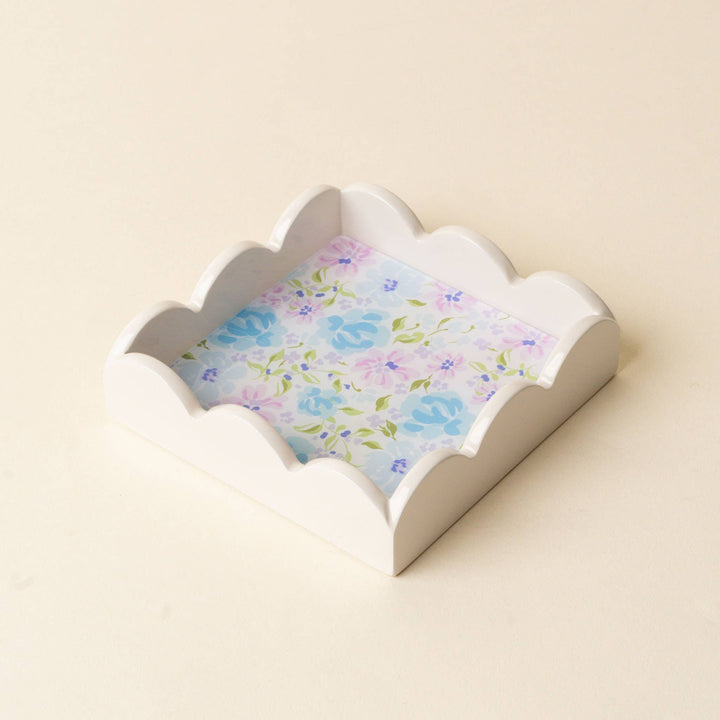 The Darling Effect - Scallop Trinket Tray-Secret Garden Blue