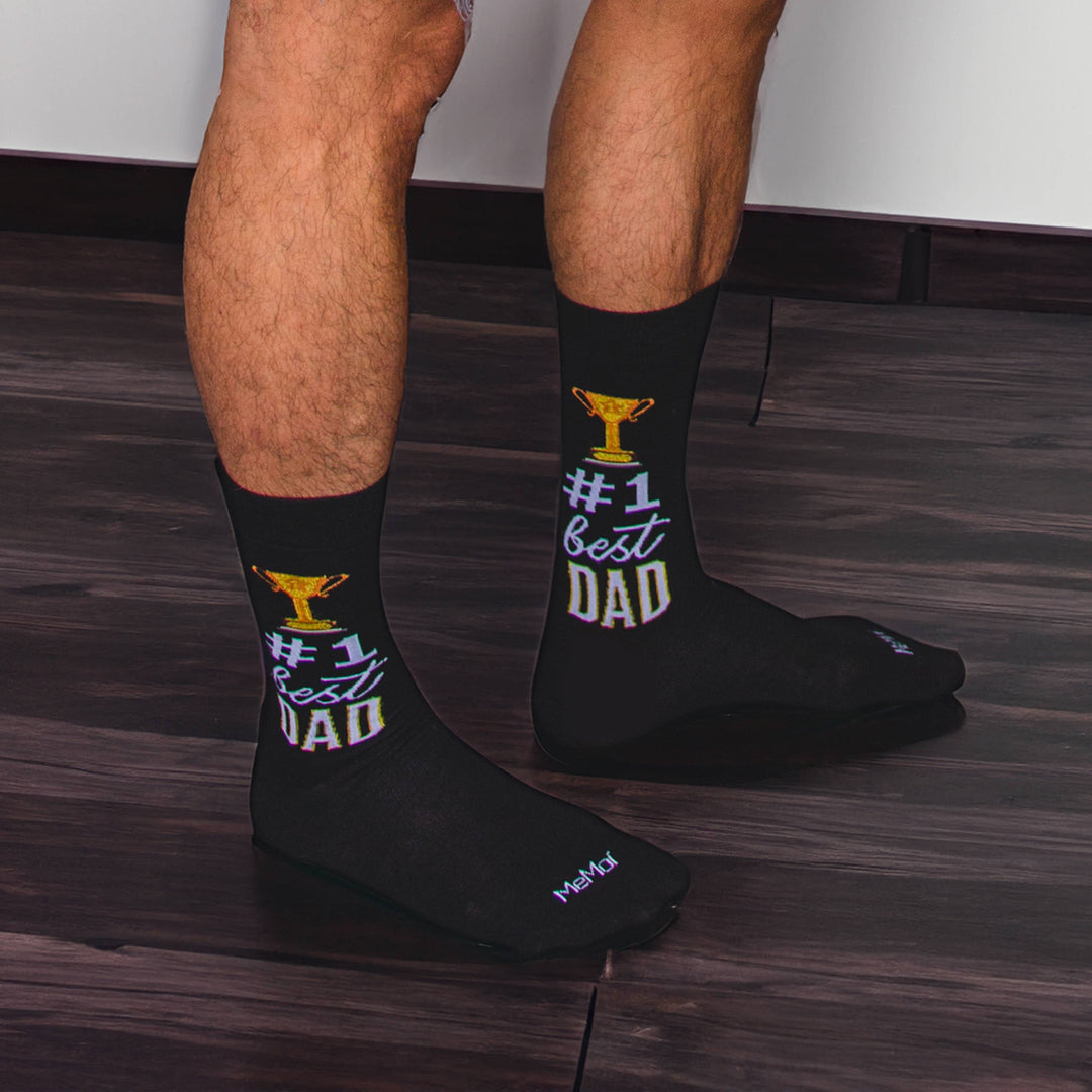 Infinity Classics International Inc. - MeMoi #1 Dad Mens Bamboo Crew Sock: Black / 10 13