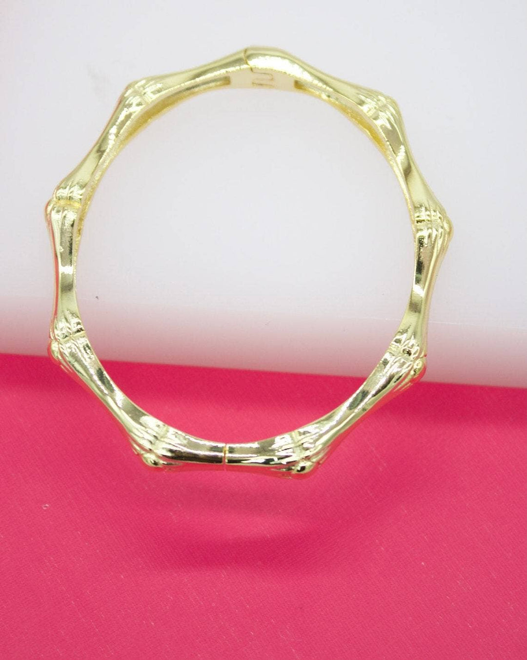MIA Jewelry - 18K Gold Filled Bamboo Bangle: Gold