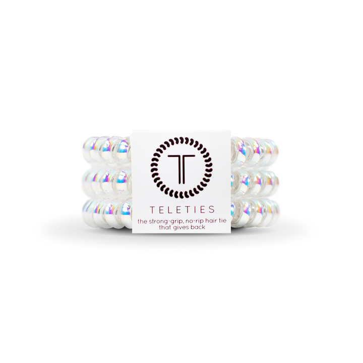 TELETIES - Spiral Hair Coils | Small | Peppermint Hair Ties