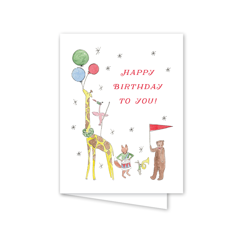 Dogwood Hill - Animal Parade Birthday: Single Card