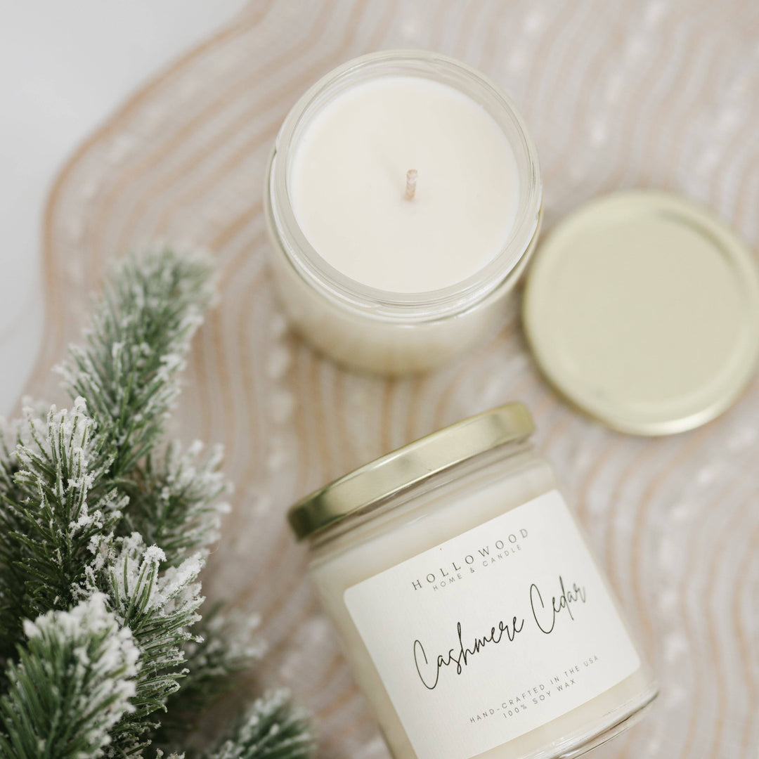 HOLLOWOOD FRAGRANCE - CASHMERE CEDAR | HOLIDAY | CANDLES: 8 Oz