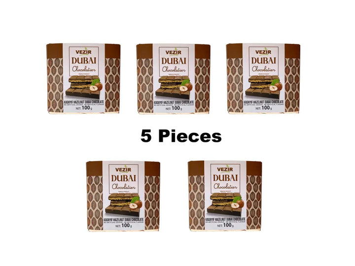 Aladdin - Hazelnut Praline Dubai Chocolate Bar –Crispy & Nutty Delight: 1 bar