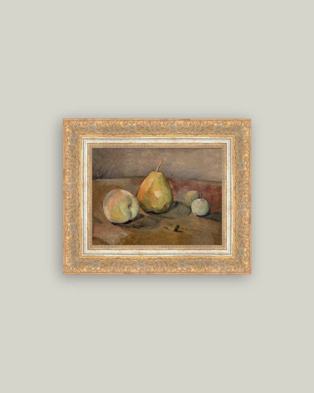 Petal Lane Home - Pears and Apples Framed Antique Art: 9x7