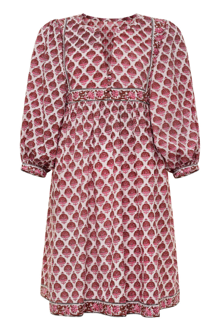 BECASA - Relaxed Mini Dress: Rosewood / XS/S
