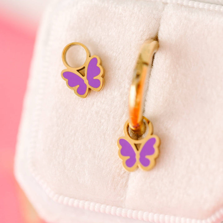 Pierced Co - Purple Butterfly Charms
