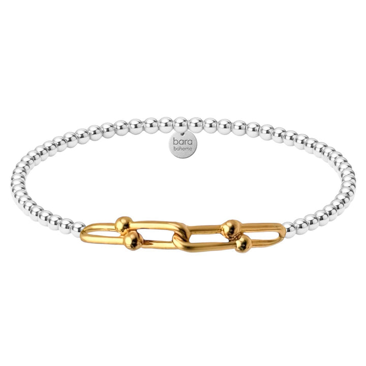 bara boheme - 4x Hardware Large | Gold Filled Beaded Bracelet: 14K Gold Filled Beads / Stretchy 6.5"