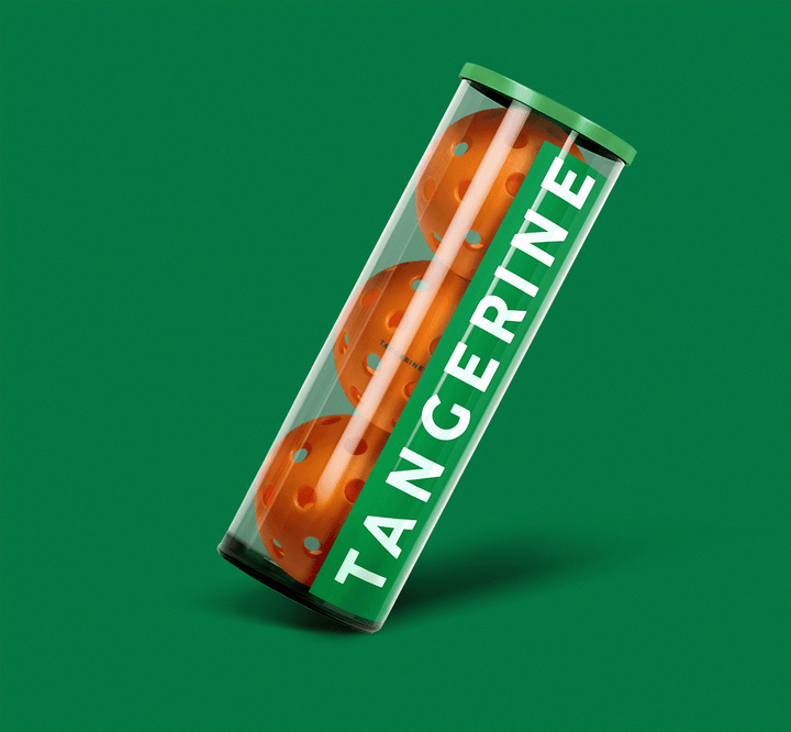 Tangerine - 3 Pack Container of Pickleballs