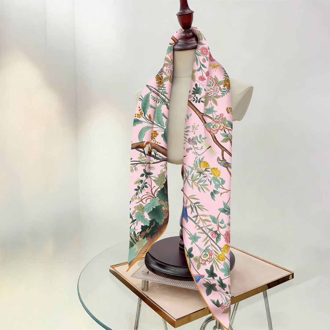 ACCITY - Jungle Birds Twill Silk Travel Sun Scarf_CWASC04082: TYPE2 / (OS) 1
