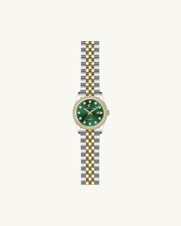 C&C LUXURY CO. - 31MM CLASSIC WATCH: TWO TONE & MOTHER OF PEARL