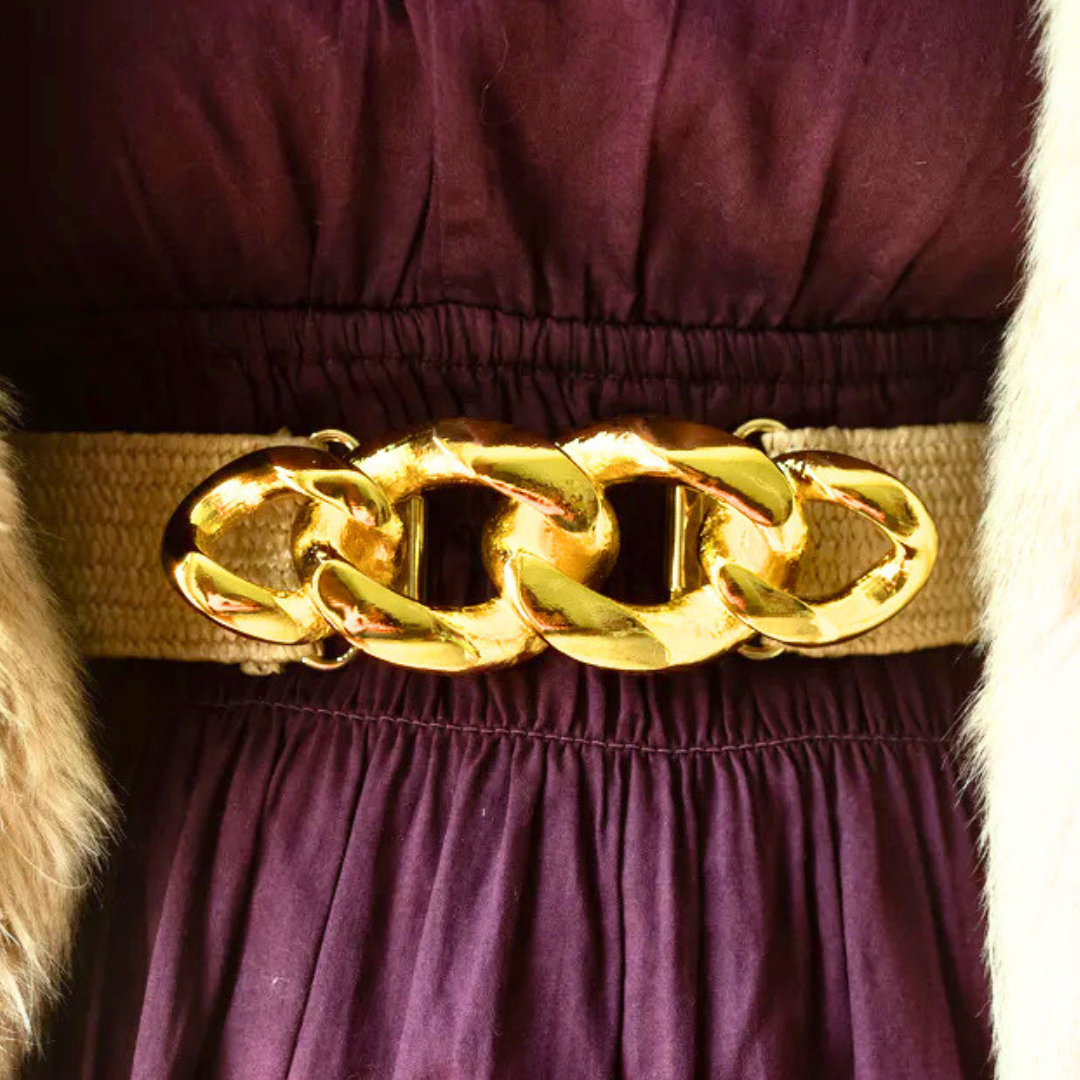 Garland - Chain Link Interchangeable Belt Buckle w/ Gold Finish