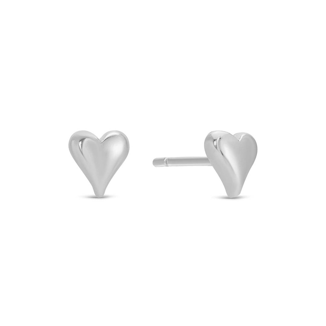 Splendid Iris - Heart Velvet Stud Gift Set: Silver