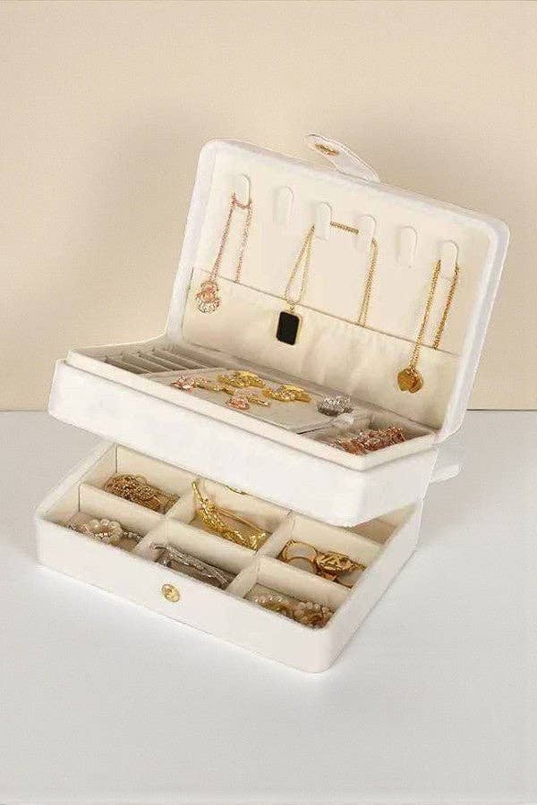 Nash Grey - Gracie Cream Velvet Jewelry Box