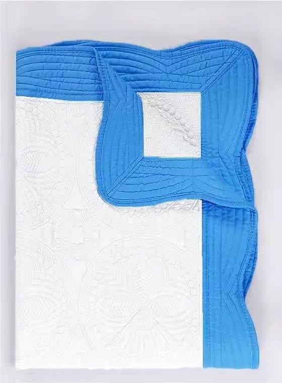 Zsa Zsa & LoLLi - Heirloom Quilt - Baby Quilt Blanket Swaddle Monogram: Cream