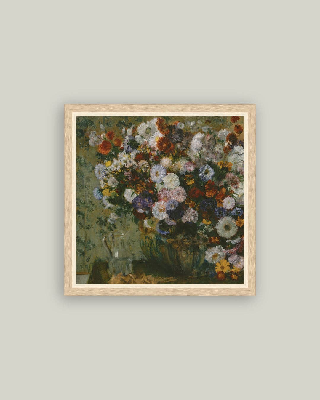 Petal Lane Home - Bright Bouquet Framed Antique Art: 5x5