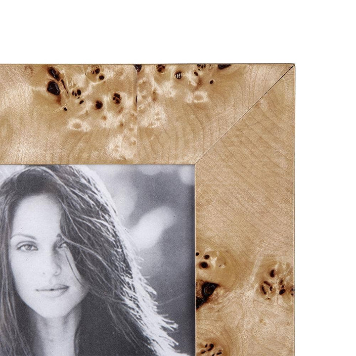 A&B Home Group Inc. - 8x10" Burl Wood Photo Frame, Brown