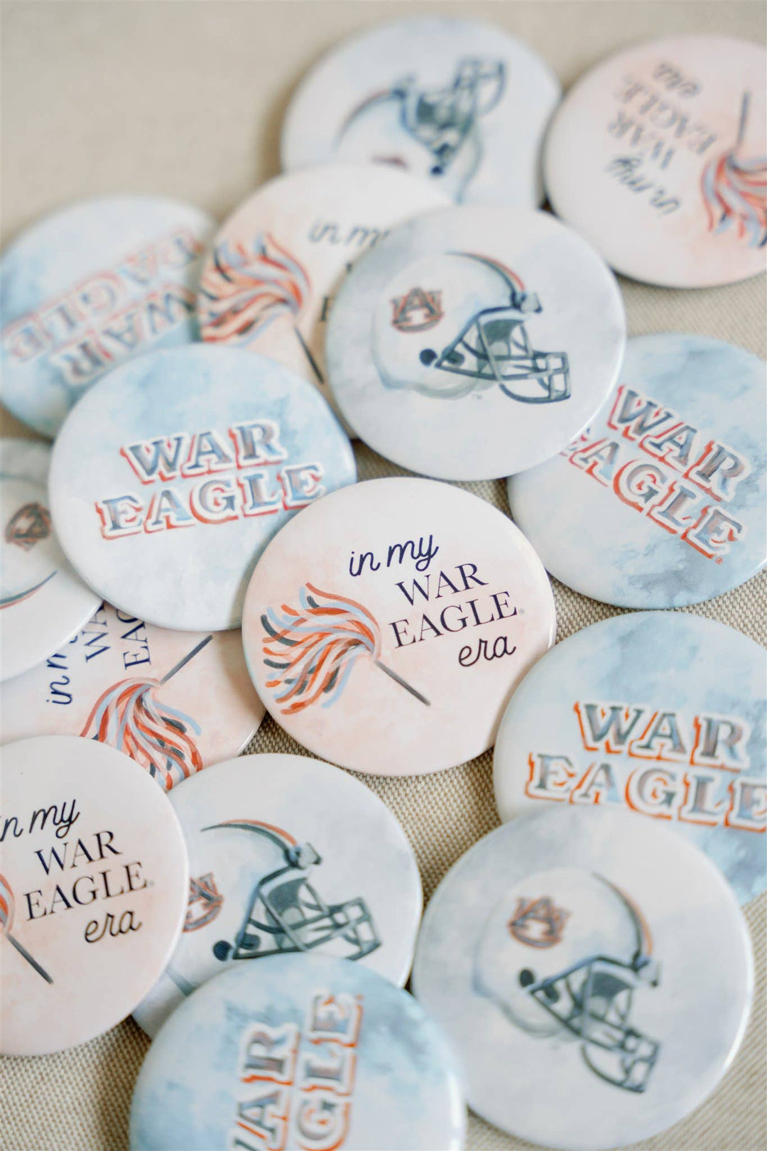 Gracefully Made Art - Auburn University "War Eagle" Game Day Button
