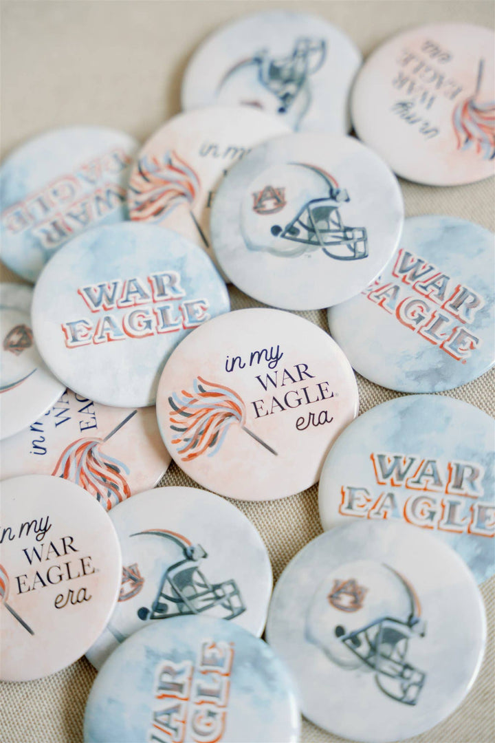 Gracefully Made Art - Auburn University "War Eagle" Game Day Button