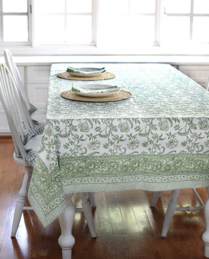 PACIFIC & ROSE TEXTILES - Tablecloth Lilibet Green: 60x60