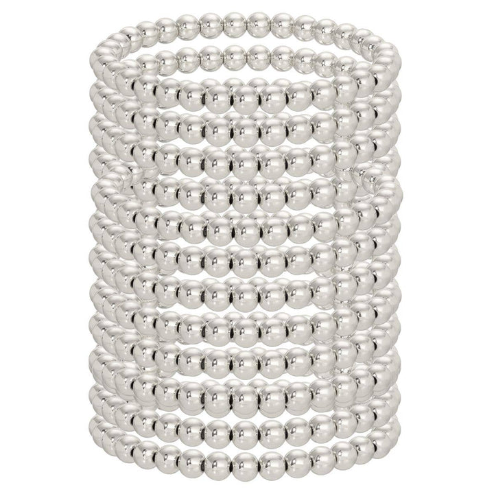 Splendid Iris - 6mm Beaded Bracelets: Gold