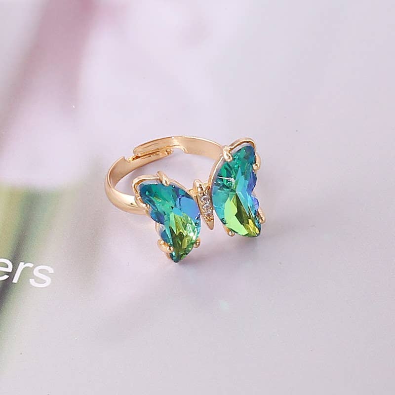 MKS America - Creative Gradient Butterfly Ring: Purple_2 / M