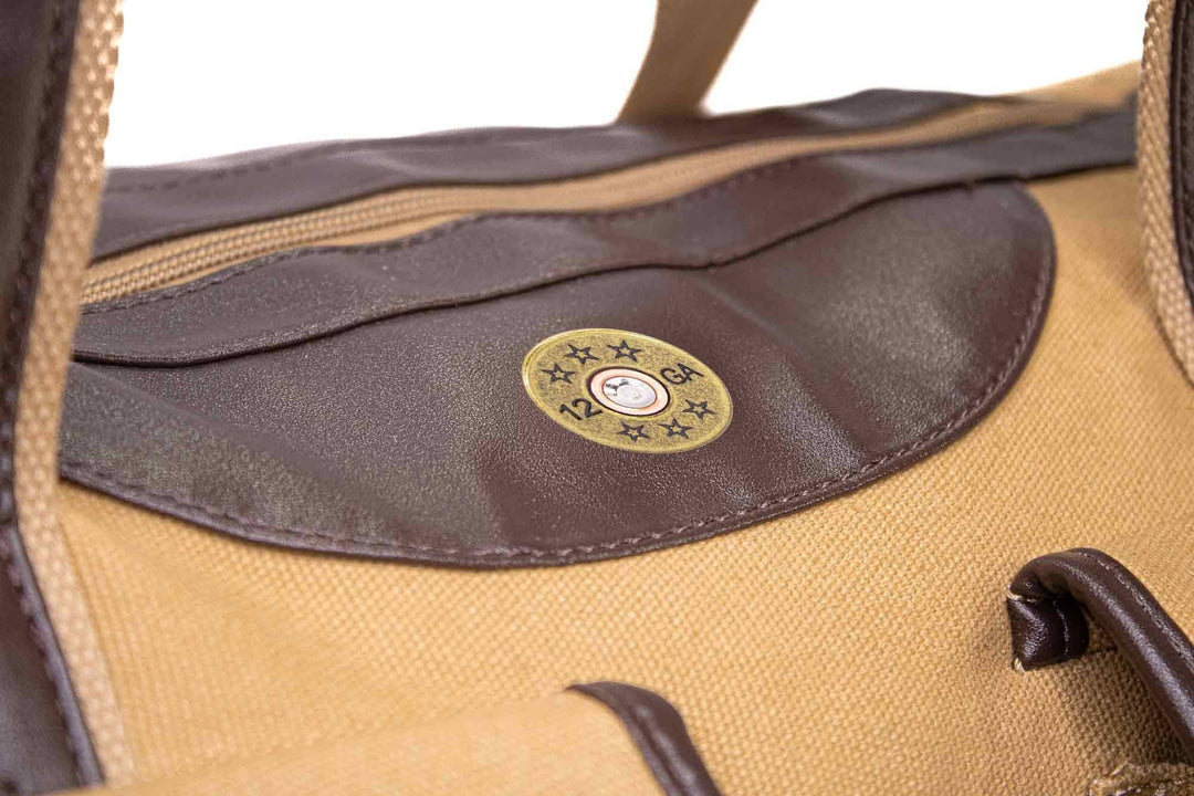 Zep-Pro - Shot Shell Canvas Weekender Bag: Brown/Tan