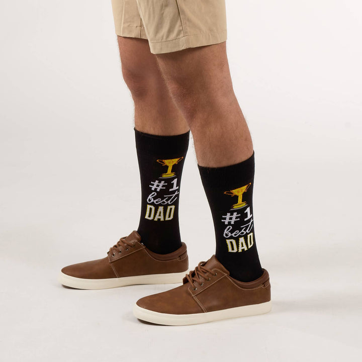 Infinity Classics International Inc. - MeMoi #1 Dad Mens Bamboo Crew Sock: Black / 10 13