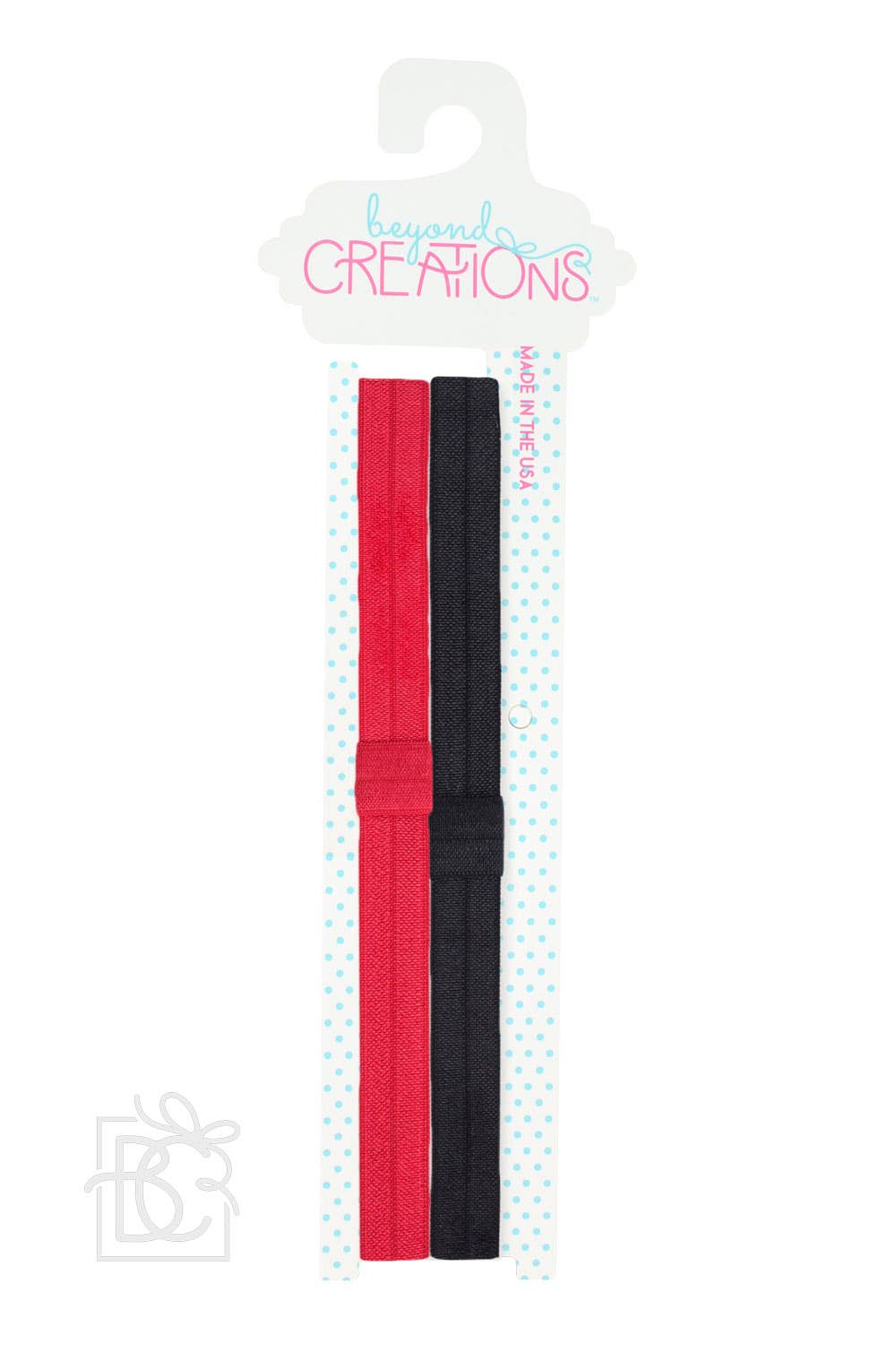Beyond Creations, LLC - SKINNY ELASTIC HEADBAND PACKS: GREY/HOT PINK / 3-18 Months