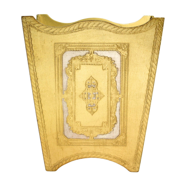 Italian Florentine Waste bin, Cappuccino & Gold, Made in Italy: Design 4