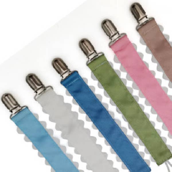 Zsa Zsa & LoLLi Monogram Blanks - Pacifier Clip, Monogram-able Assorted Colors: Pink Angel