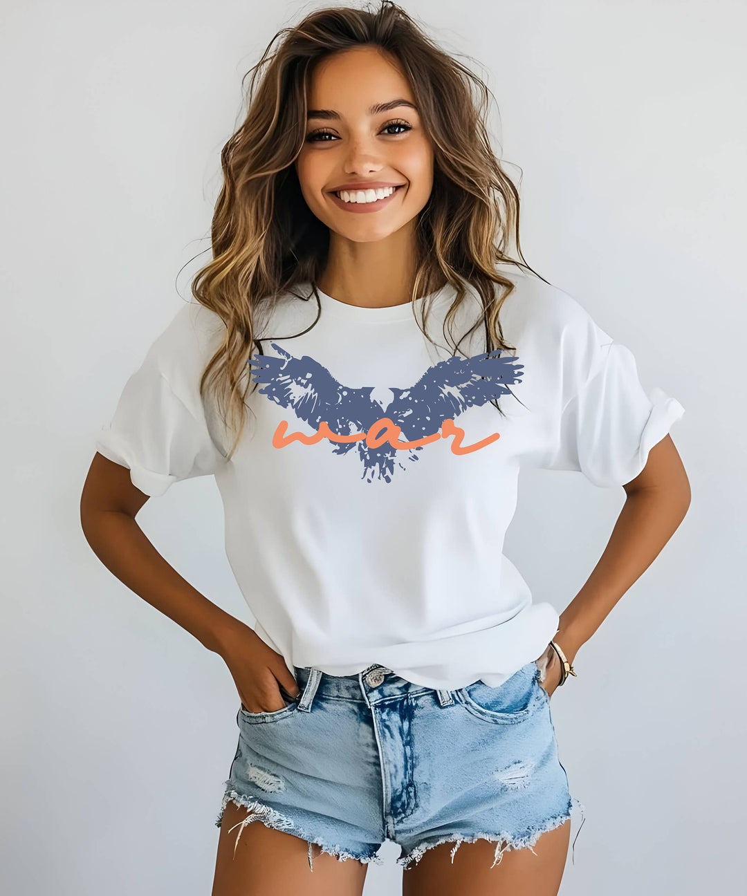 Rainwater Designs - War Eagle Inspired Graphic Tee | Comfort Colors White: L