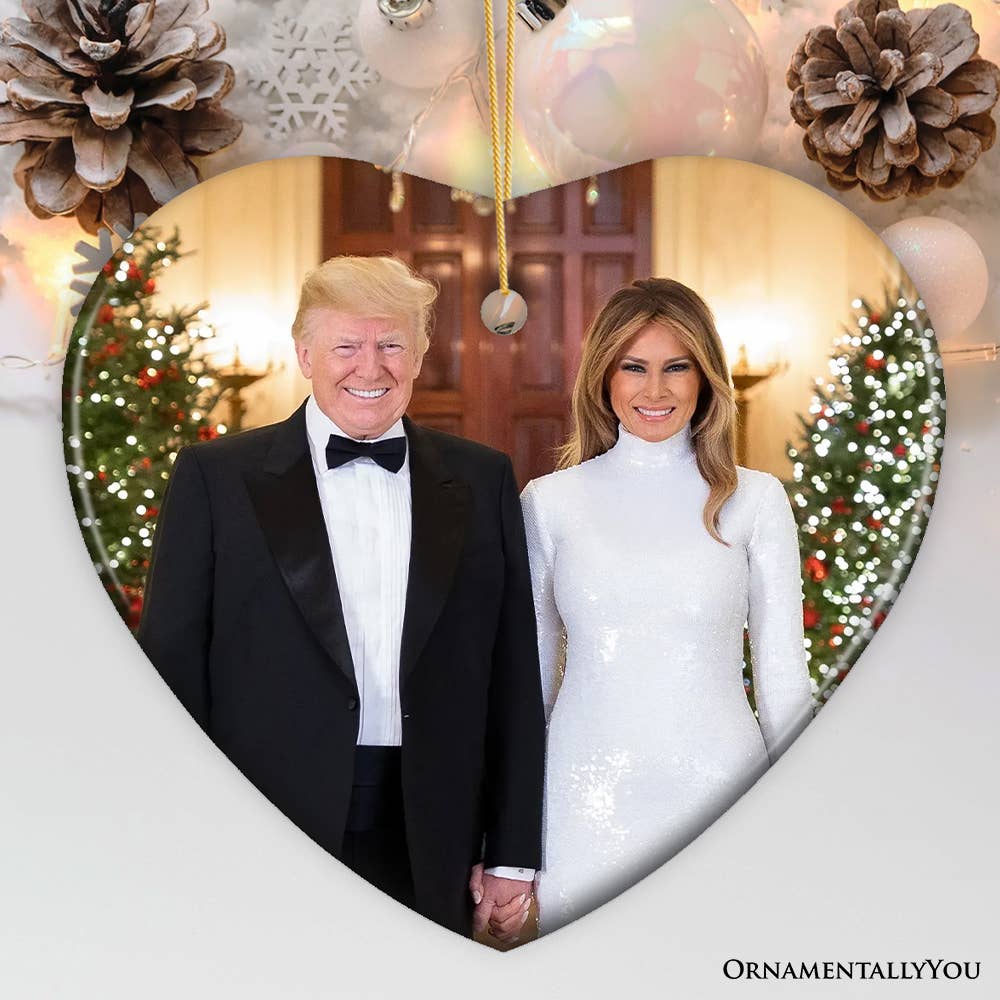 OrnamentallyYou - Donald Trump and Melania Trump Christmas Ornament