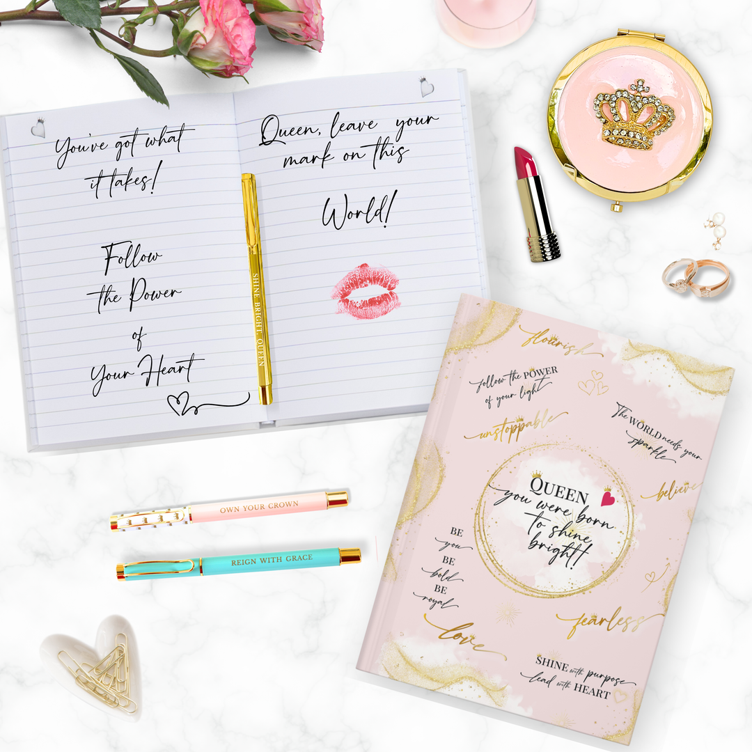 Girl Power 24/7 - Queen – You Were Born to Shine Bright! Hardcover Journal: Journal