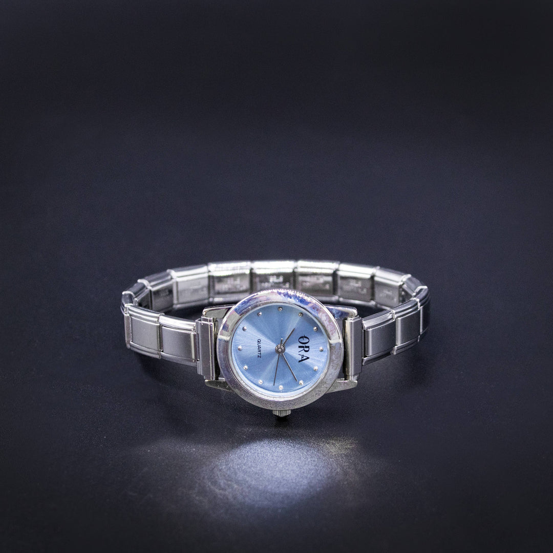 Natalia - Italian Charm Link Watch (Analog): Silver