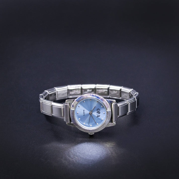 Natalia - Italian Charm Link Watch (Analog): Silver