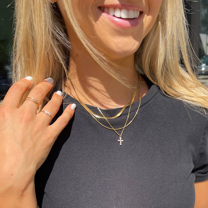 Nikki Smith Designs - Pearl Cross Necklace