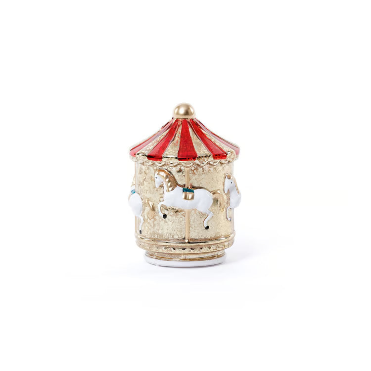 Sparkle Spin LED Carousel- Gold and Red