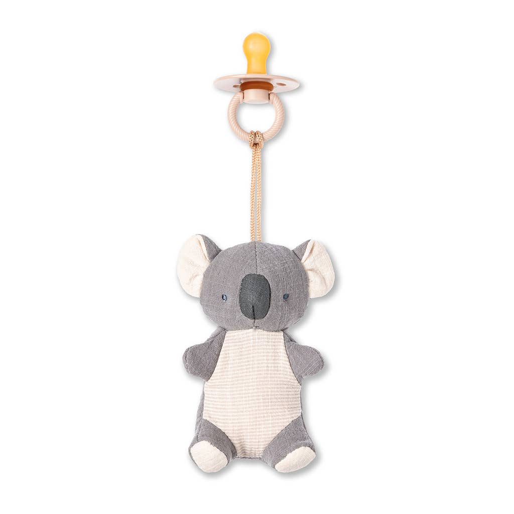 Itzy Ritzy - *NEW OPTIONS* Bitzy Pal Natural Rubber Pacifier & Plush: Bow