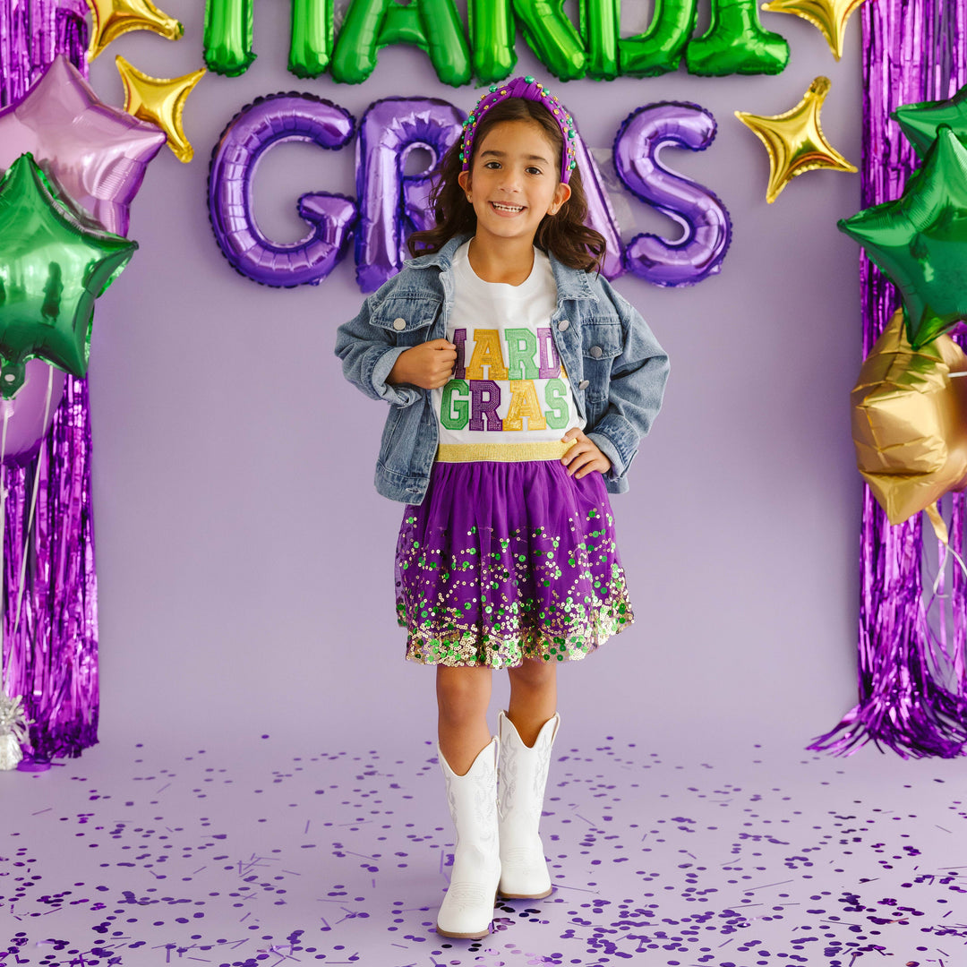 Sweet Wink - Mardi Gras Confetti Tutu - Kids Clothing - Mardi Gras: 1-2Y