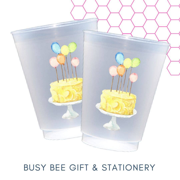 Busy Bee Gift & Stationery - Happy Birthday Frost Flex 16 oz Cups