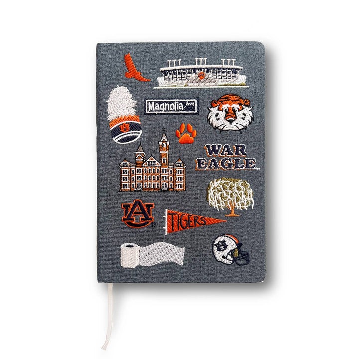 Gracefully Made Art - Embroidered Auburn University Hardcover Notebook