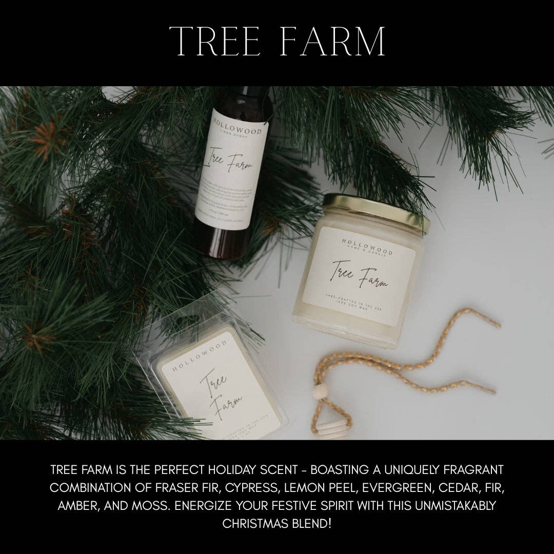 HOLLOWOOD FRAGRANCE - TREE FARM | HOLIDAY | CANDLE: 8 Oz