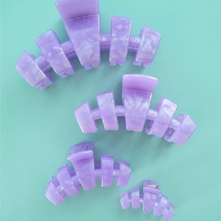 TELETIES - Classic Hair Clip | Medium | Lavender Mist