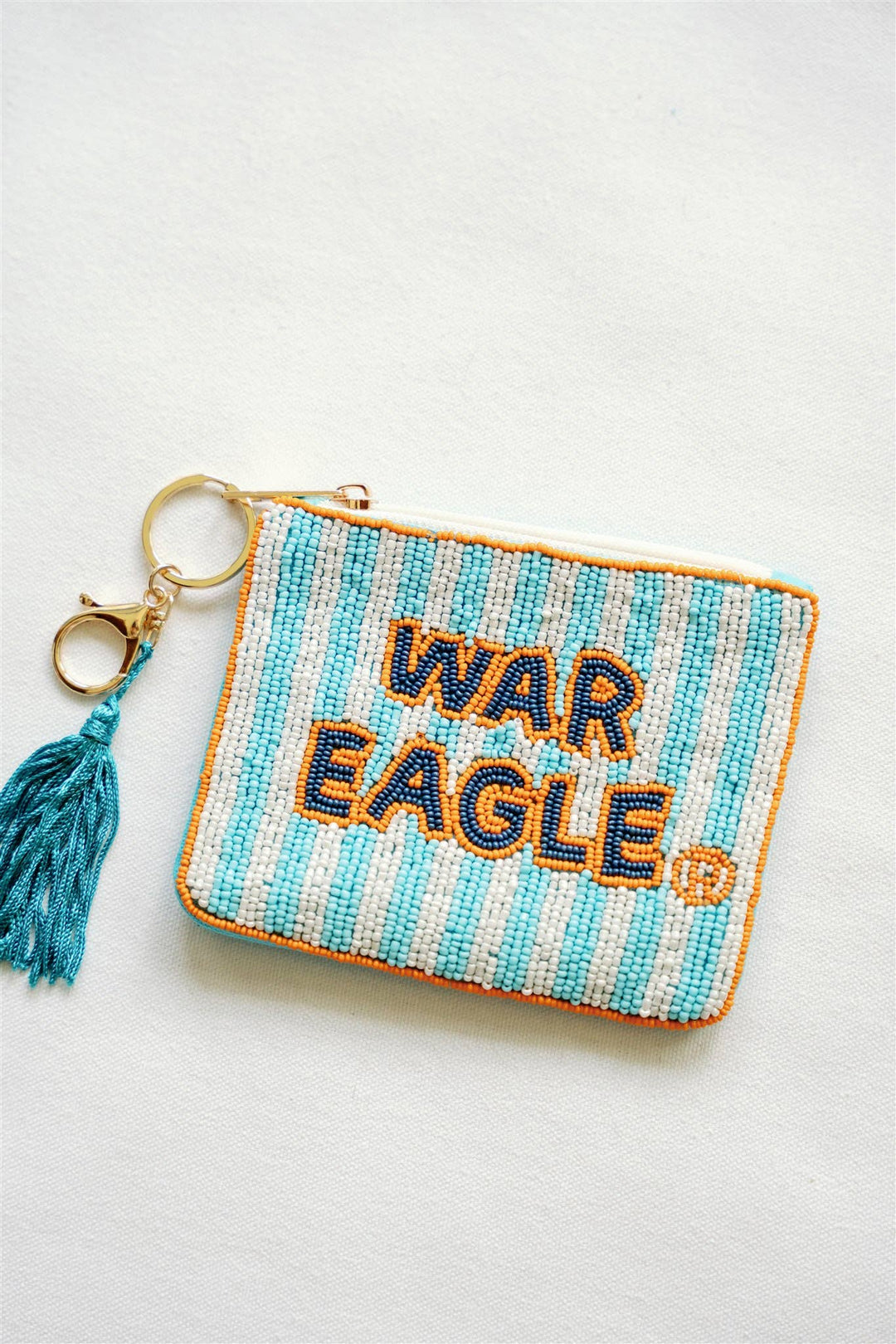 Gracefully Made Art - Auburn University Beaded Coin Purse