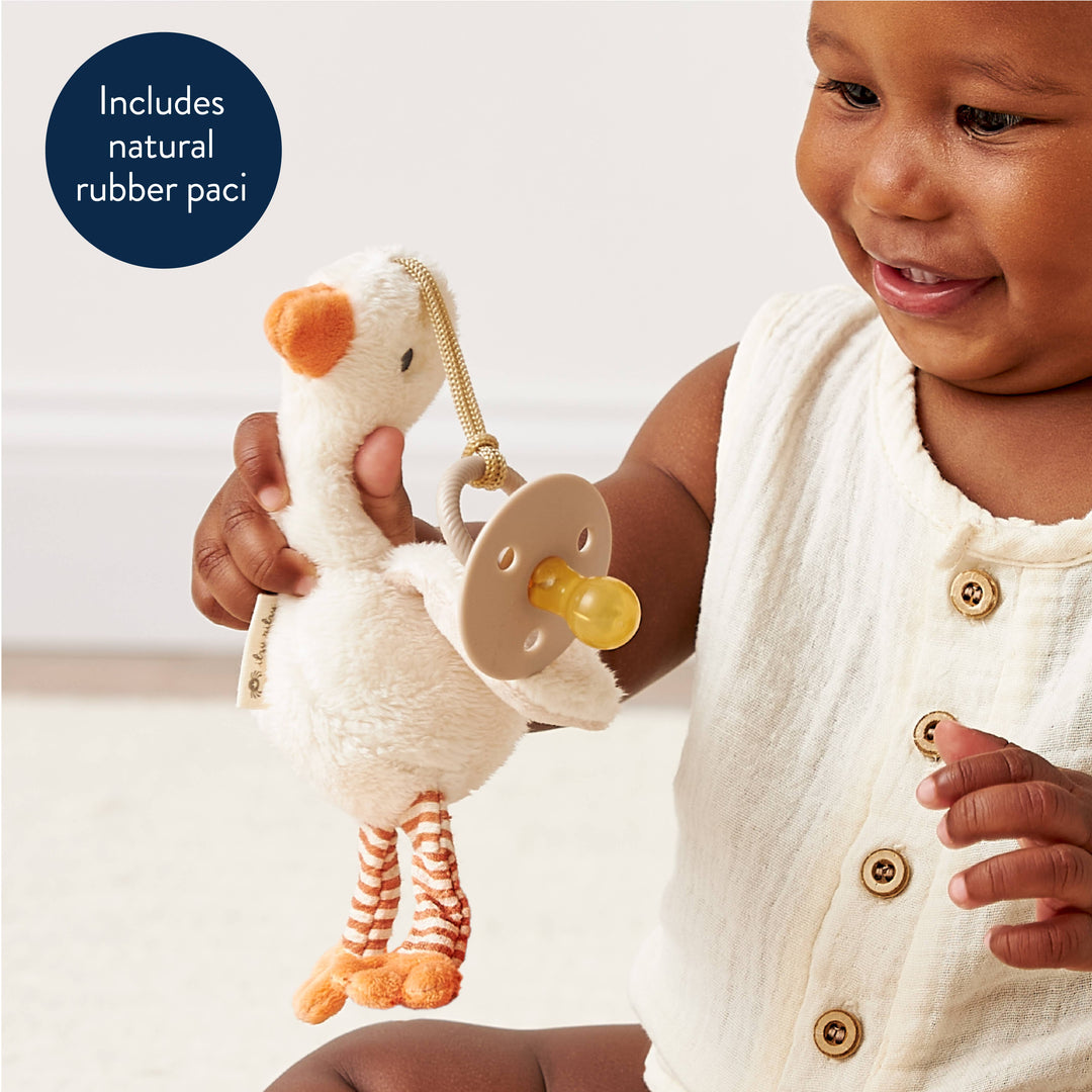 Itzy Ritzy - *NEW OPTIONS* Bitzy Pal Natural Rubber Pacifier & Plush: Bear