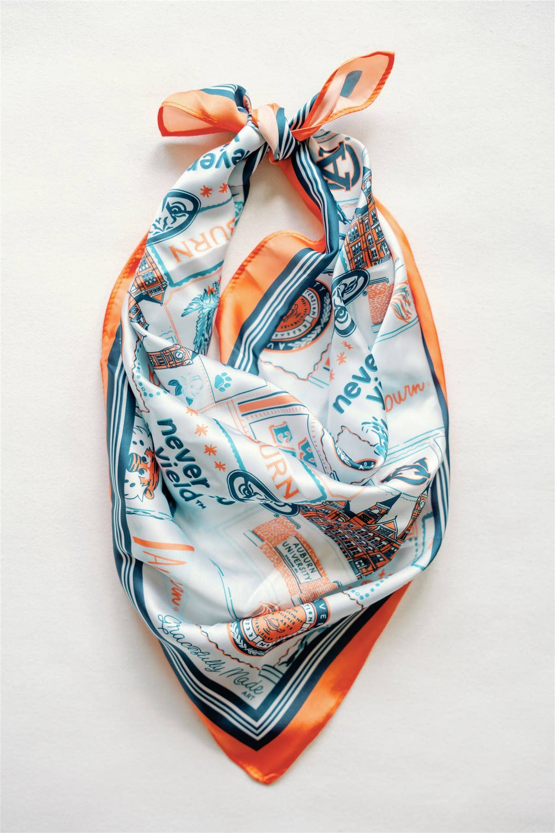 Gracefully Made Art - Auburn University Silk Scarf